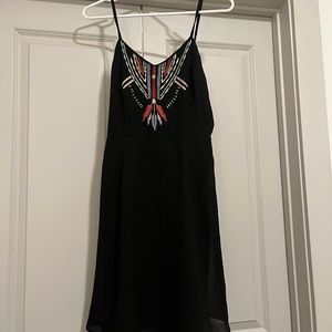Free People Black Chiffon Dress